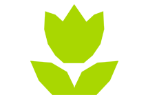 Icon of a tulip, intended to represent ornamental growers under one icovertaaln